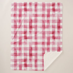 Rosa Karierte Streifen Geburtstag Sherpadecke