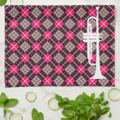 Rosa Karierte Trumpete Geschirrtuch (Gefaltet)