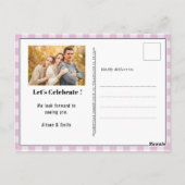 Rosa Karierte Vatertag Foto GRILLEN Party Postkarte (Rückseite)