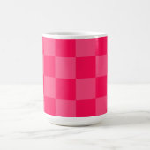 Rosa karierter Hintergrund Kaffeetasse (Mittel)
