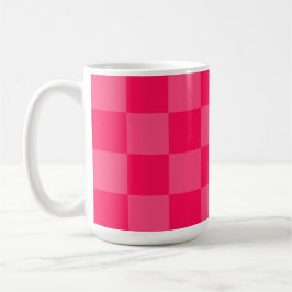 Rosa karierter Hintergrund Kaffeetasse