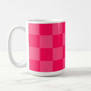 Rosa karierter Hintergrund Kaffeetasse