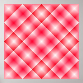 Rosa Karierter Hintergrund Poster