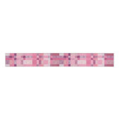 Rosa karierter Tartan 3" weit Grosgrain-Band Ripsband (Vorderseite)
