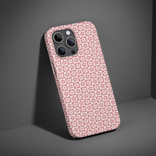 Rosa kariertes Blumen-Tough-Handyhülle für beste F Case-Mate iPhone Hülle
