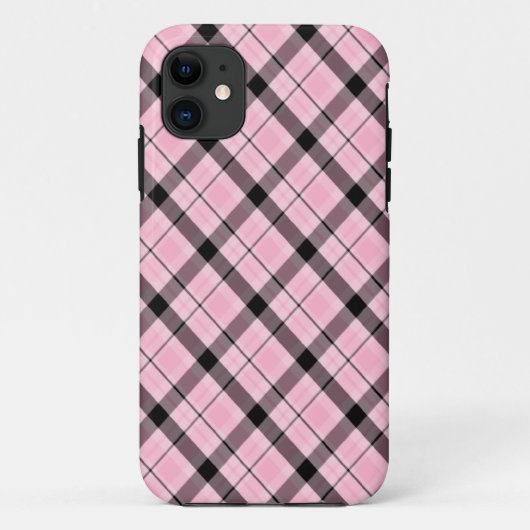 Rosa kariertes DOS Case-Mate iPhone Hülle (Rückseite)