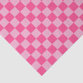 Rosa kariertes Druckmuster Seidenpapier (Detail)