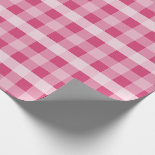 Rosa kariertes geschenkpapier (Ecke)