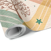 Rosa kariertes Geschenkpapier für die Feiertage (Rolleneckpunkt)