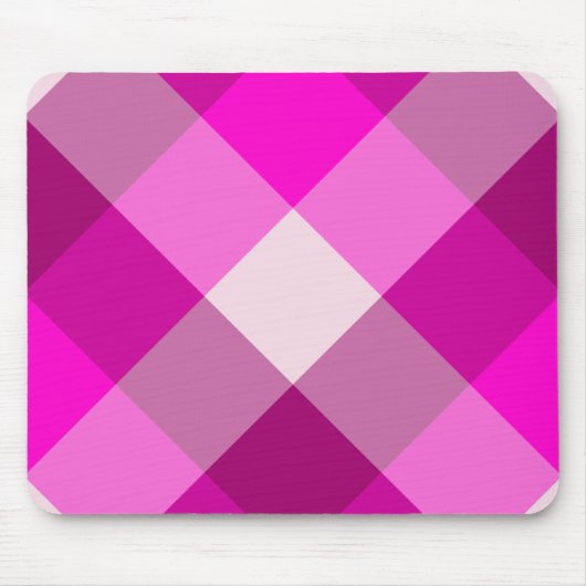 Rosa kariertes Mousepad (Vorne)