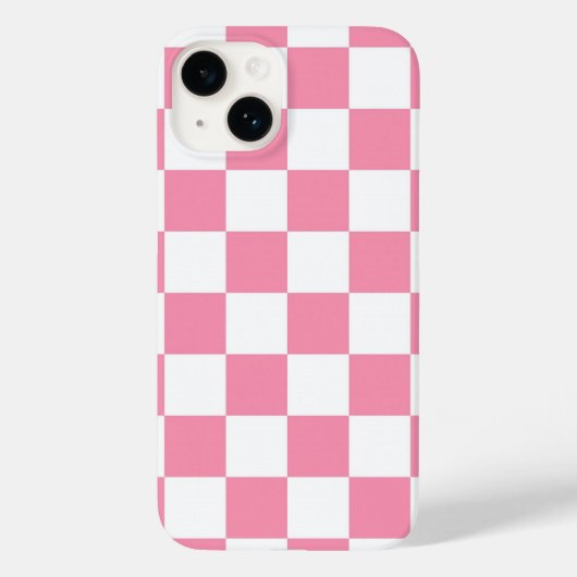 Rosa kariertes Muster Case-Mate iPhone Hülle (Rückseite)