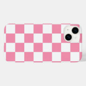 Rosa kariertes Muster Case-Mate iPhone Hülle (Rückseite (Horizontal))