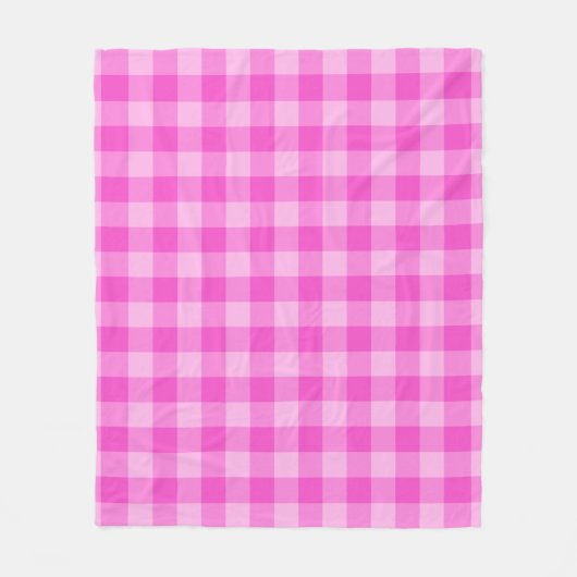 Rosa kariertes Quadrat nahtloses Muster  Fleecedecke (Vorderseite)
