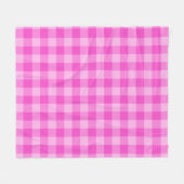 Rosa kariertes Quadrat nahtloses Muster  Fleecedecke (Vorderseite (Horizontal))