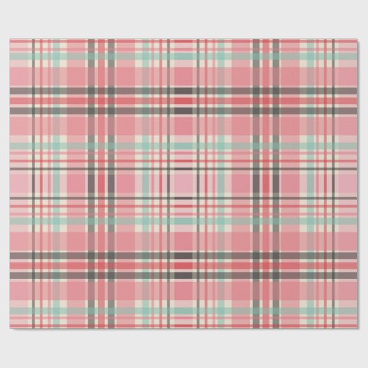 Rosa Kariertes Schleifpapier Geschenkpapier (Flach)