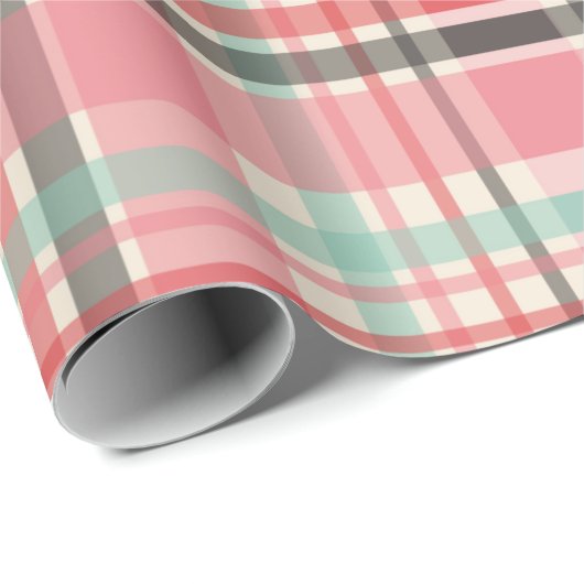 Rosa Kariertes Schleifpapier Geschenkpapier (Rolleneckpunkt)