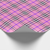 Rosa Kariertes Schleifpapier Geschenkpapier (Ecke)