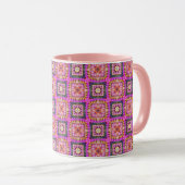 Rosa kariertes tasse (VorderseiteRechts)