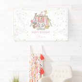 Rosa Karneval Circus Geburtstagsparty des Kindes Banner (Insitu)
