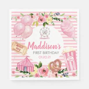 Rosa Karneval Geburtstag Napkins Serviette