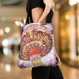 Rosa Karnevalsschwingenfahrt Foto fett Vintages Re Tasche