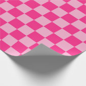 Rosa Karo Geschenkpapier (Ecke)