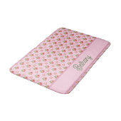 Rosa Karo-Karo-Schinken-Gingham-Muster Badematte (Schrägansicht)