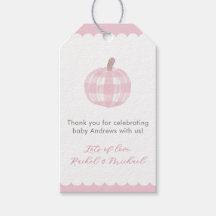 Rosa Karo-Kürbis-Baby-Mädchen-Party-Andenken-Tags