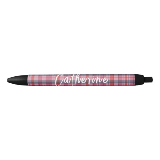 Rosa Karo personalisierter Stift | One Owl Artist (Vorderseite)