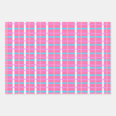 Rosa Karo Pop Geschenkpapier Set (Vorderseite 3)