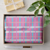 Rosa Karo Pop Seidenpapier (Geschenk)