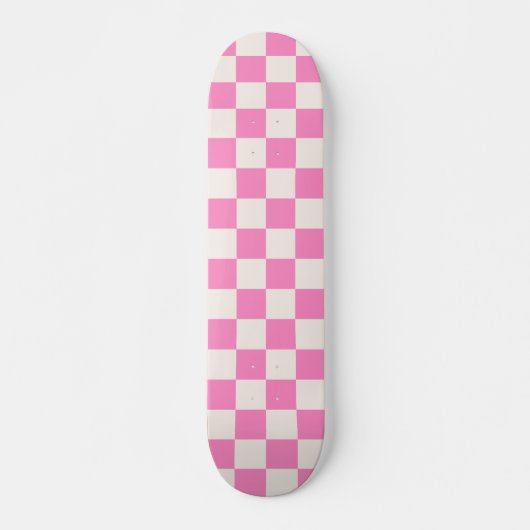 Rosa Karo, Prüfplatine-Muster, geprüft Skateboard (Vorne)