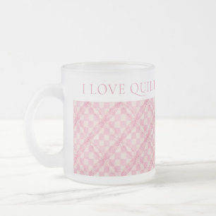 ROSA KARO QUILT Frosted Glass Becher + Text Mattglastasse