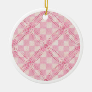 ROSA KARO QUILT Keramik-Kreisschmuck Keramik Ornament