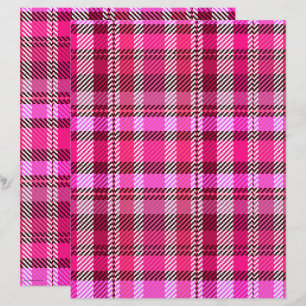 Rosa Karo-Schrappbuchpapier 2-seitig bedruckt