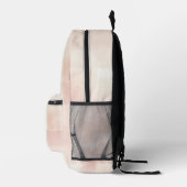 Rosa Karo Streifen Bedruckter Rucksack (Rechts)