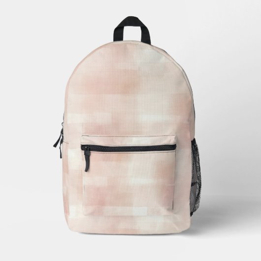 Rosa Karo Streifen Bedruckter Rucksack (Vorderseite)