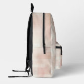 Rosa Karo Streifen Bedruckter Rucksack (Links)