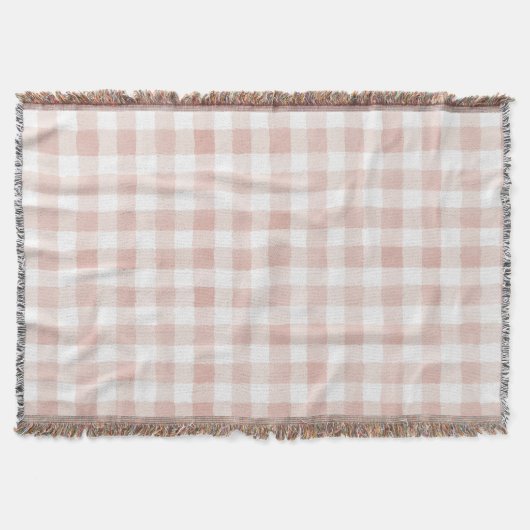 Rosa Karo Streifen Decke (Vorderseite)