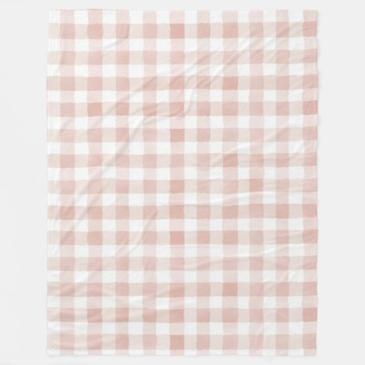 Rosa Karo Streifen Fleecedecke (Vorderseite)