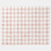 Rosa Karo Streifen Fleecedecke (Vorderseite (Horizontal))
