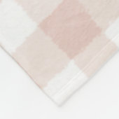 Rosa Karo Streifen Fleecedecke (Ecke)