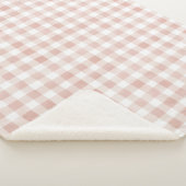 Rosa Karo Streifen Sherpadecke (3/4)