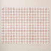 Rosa Karo Streifen Sherpadecke (Vorderseite (Horizontal))