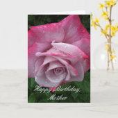 Rosa Karte (Gelbe Blume)