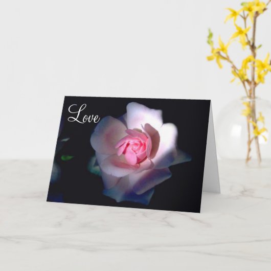 Rosa Karte (Gelbe Blume)