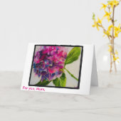 Rosa Karte Hydrangea Mutter Tages (Gelbe Blume)