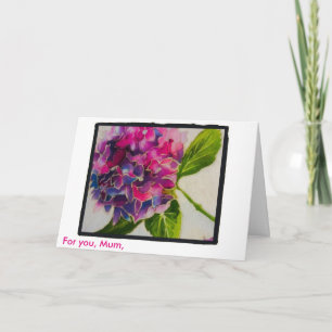 Rosa Karte Hydrangea Mutter Tages