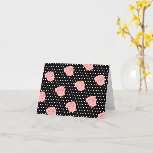 Rosa-Karte Karte (Gelbe Blume)