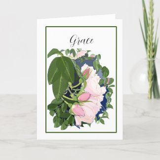 Rosa-Karte mit blass rosa Farbe Dankeskarte